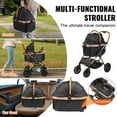 thumbnail image 2 of KFFKFF Pet Stroller 4 Wheels Dog Stroller with Brakes 66 lbs Weight Capacity, 2 of 9