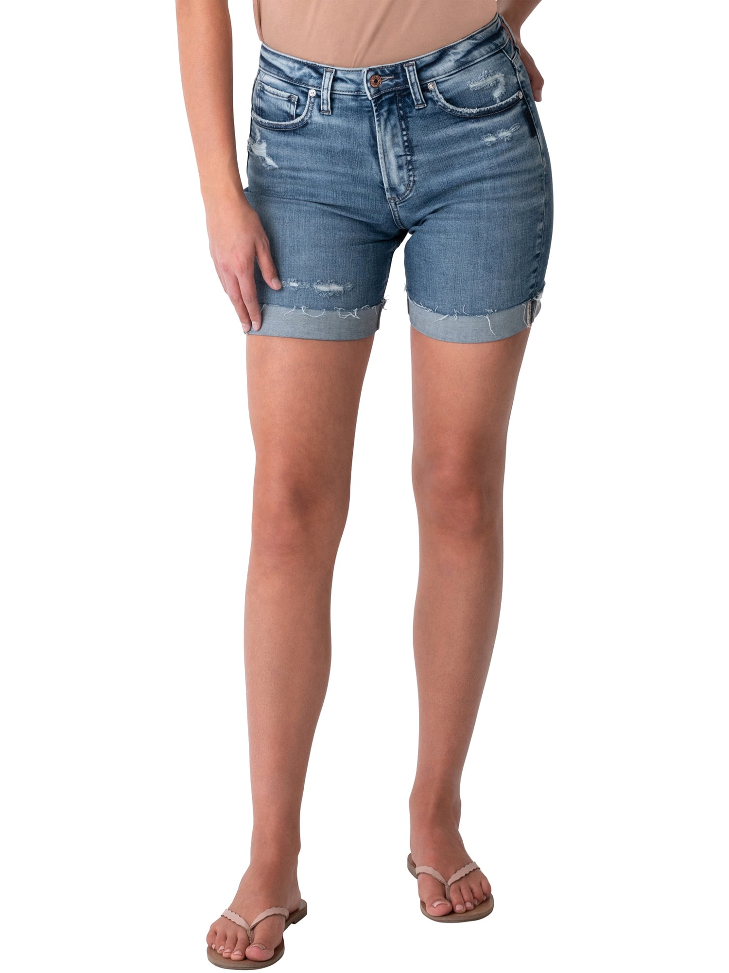 Silver Jeans Co Womens High-Rise Mom Shorts