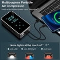 thumbnail image 4 of Tire Inflator Portable Air Compressor 16L/min 150 PSI Air Pump With Touch Screen/Gauge/Light For Bike Ball, 4 of 9