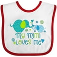 thumbnail image 3 of Inktastic My Mimi Loves Me Cute Elephants Boys or Girls Baby Bib, 3 of 4