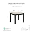 thumbnail image 2 of Bluff Modern Wood 3-Piece Coffee Table Set with 2 End Tables, White, 2 of 14