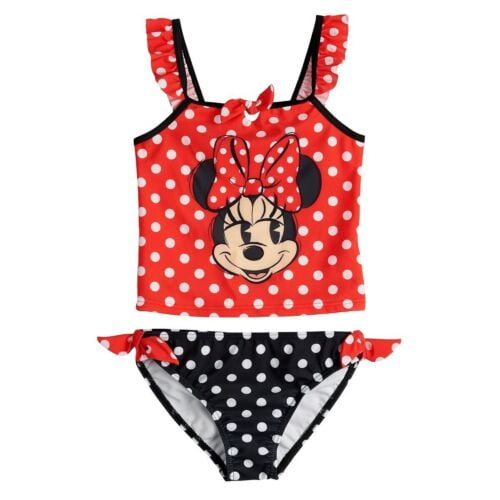 Disney Minnie Mouse Toddler Girls Tankini Top Bikini Bottom 2 Piece