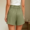 thumbnail image 2 of MYAOYINo Boundaries Womens Shorts High Waisted Wide Leg Shorts Pleated Double Button Casual Office Wear Shorts, 2 of 7