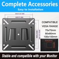 thumbnail image 5 of Monitor Wall Mount Most 14-24“ TVs Computer Universal Low Profile RV TV Wall Mount VESA Up to 100x100mm Max Weight 30lbs Fits 15 19 20 22 23 Inch Camper Small Monitor Mount Bracket, 5 of 5