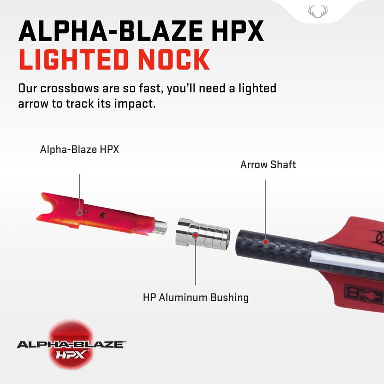 TenPoint Alpha-Blaze HPX Lighted Nock, Red - Pack of 3 - Walmart.com