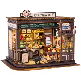 1:24 Scale DIY Miniature Dollhouse Kit – Wooden Creative Room With Furniture & LED Light (Moon Magic Theme)