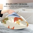 thumbnail image 4 of Yayeee Pillowcase Standard Size Set of 2 Satin Wrinkle Resistant Pillow Case, Orange Autumn Leaves, 4 of 7
