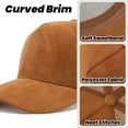 thumbnail image 3 of TOPTIE Suede Mesh Baseball Cap, Breathable Snapback Trucker Cap, 5-Panel Unisex Adjustable Sports Hat for Outdoor - Grey, 3 of 6