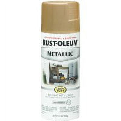 2-Pack Value - Rust-oleum stops rust vintage metallic spray paint, warm gold