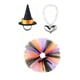 thumbnail image 2 of Adorno decorativo de ganso blanco de otoño con collar de sombrero de bruja. Gansos de porche de 7 pulgadas. Accesorios para gansos de mesa., 2 of 5
