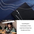 thumbnail image 4 of Turandoss S925 Sterling Silver Chain Necklace for Women 1.2 mm Cable Sterling Silver Chain Dainty Italian Quality Sturdy Hypoallergenic Necklace 22 inch Jewelry Gifts for Men Women Girl, 4 of 8