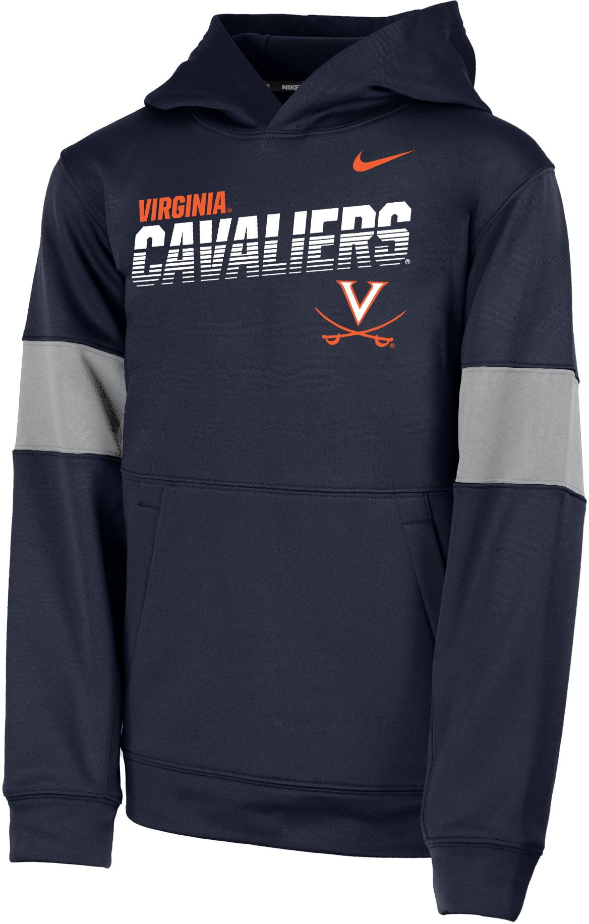 Nike Youth Virginia Cavaliers Blue Therma Football Sideline Pullover ...