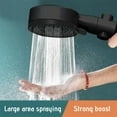 thumbnail image 6 of Turbo Shower Head, 10 Modes Bath Nozzle with One-Press Water Stop, High Pressure, Visible Turbocharged Fan, Windproof, Easy Installation, Universal Connector, Plastic Material, Family Use, 6 of 8