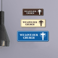thumbnail image 5 of Standard We Love Our Church Sign (Red) - Small, 5 of 5