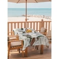 thumbnail image 2 of Outdoor Tablecloth with Umbrella Hole for Patio/Picnic/Party/Camping, Spring Floral Waterproof Table Cloth Rectangle Table Cover Washable, White Magnolia Flowers Barn Door Farmhouse Beige (60"x 120"), 2 of 8