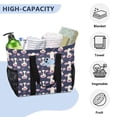 thumbnail image 5 of Cute Cows Face Reusable Grocery Bags with Handle Side Pocket Waterproof Shopping Portable Tote, 5 of 8