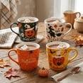 thumbnail image 1 of Set 4 Tazas de Porcelana con Diseño Halloween, Taza Decorativa para Bebidas Calientes, Distintos Colores, Capacidad 400 ml, 1 of 15