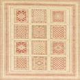 thumbnail image 1 of Ahgly Company Machine Washable Indoor Square Abstract Brown Gold Area Rugs, 7' Square, 1 of 7
