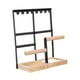 thumbnail image 3 of Organizador de joyas, soporte para pendientes, soporte para collares con base de madera Beige, 3 of 9
