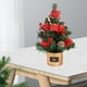 thumbnail image 4 of Árbol de Navidad decorativo, hermoso árbol de Navidad artificial pequeño, adornos de escritorio Rojo (con luz), 4 of 7