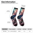 thumbnail image 2 of Xecao Ocean Seahorse Pattern Sport Socks for Women and Men Crew Socks Sporty Calf Socks Casual Socks, 2 of 6