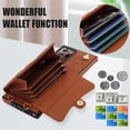 thumbnail image 5 of Case for Samsung Galaxy Note 20 Ultra, Crossbody Wristlet Case Wallet with RFID Blocking Card Slots KickStand Flip Folio PU Leather Magnetic Protective Cover Women for Galaxy Note 20 Ultra, Brown, 5 of 9