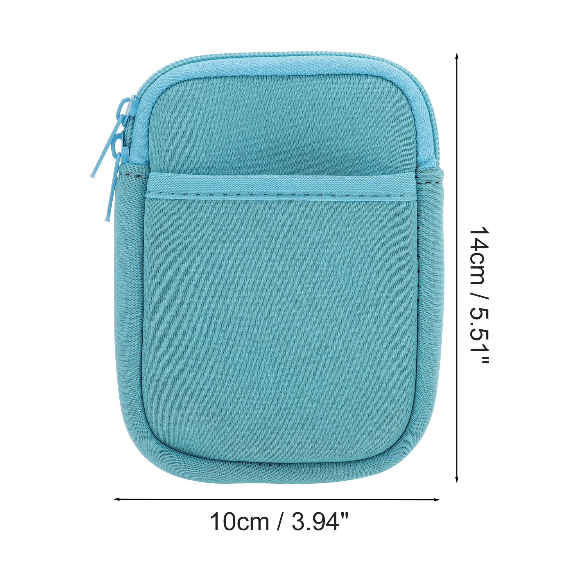 Unique Bargains 1Pc Durable Water Bottle Pouch With 2 Pockets Blue