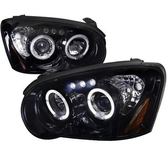 Smoke Gloss Black Housing Projector Headlights for 04 to 05 Subaru Impreza, 10 x 19 x 22 in.