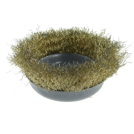Crimp Wheel - Unique Bargains Abrasive Brush Crimped Steel Wire Grinding Round Wheel New