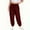 Wine, variant on Caywon Women's Plus Size Solid Color Sweatpants Elastic Waist Drawstring Pants with Pockets Loose Casual Full-Length Trousers for Daily Gym Home Wear