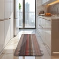 thumbnail image 4 of Brown Boho Geometric Triangles and Rhombuses Pattern Kitchen Rug Mat,Kitchen Runner Rugs Non Skid Washable,Decorative Kitchen Floor Mats for Kitchen,Sink,Laundry,17"x47.2", 4 of 7