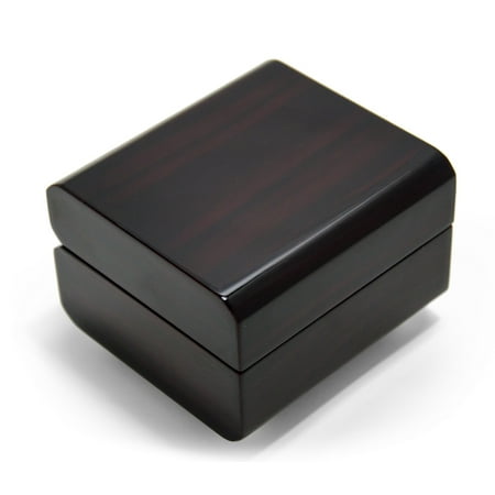 Small Dark Wood Glossy Distinctive 18 Note Music Box - Love is Here to Stay