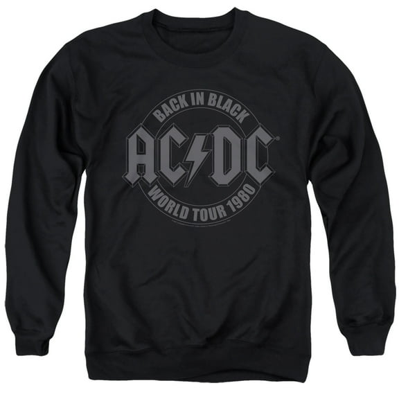 AC/DC Tour Emblem Unisex Adult Pull-Over Sweatshirt Black