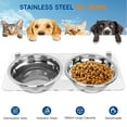 thumbnail image 4 of Cuencos Elevados De Agua Para Comida Para Perros, Comedero Para Perros Montado En La Pared De Altura Ajustable, Cuencos Extraíbles De Fácil Limpieza De Acero Inoxidable De 0,8 L, 4 of 7