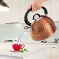 thumbnail image 4 of Copper Tea Kettle Stainless Steel Teapot Whistling Kettle Unique Button Control Kettle Outlet Loud Whistle Food Grade Teapot 3.2 Quart / 3 Liter Bronze, 4 of 6