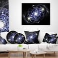 thumbnail image 3 of Designart Fractal Flower Bright Blue Digital Art - Floral Throw Pillow - 16x16, 3 of 4