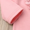 thumbnail image 6 of Qiylii Baby Girls Fall Clothes Set, Long Sleeve 3D Flower Solid Color Romper + Hat, 6 of 8