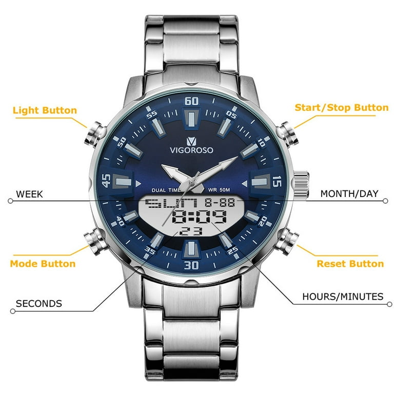 Dual analog and digital watches hotsell