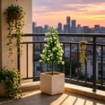 thumbnail image 5 of Doghiosgha Artificial Flower Stake Faux Floral Garden Stake for Home Front Porch Patio Wedding Decor, 19.7 Inch, White, 5 of 6