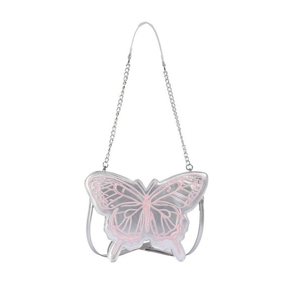 Mini Chain-Strap Butterfly Shape Evening Purse - Compact Party Handbag for Cards & Cosmetics
