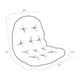 thumbnail image 5 of ARDEN Plush Indoor / Outdoor Egg Chair Cushion, 34 x 49, Water Repellent, Fade Resistant, Tufted for Comfort Ruby Red Leala, 5 of 9
