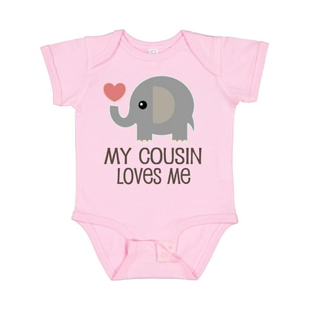 

Inktastic My Cousin Loves Me Gift Baby Boy or Baby Girl Bodysuit
