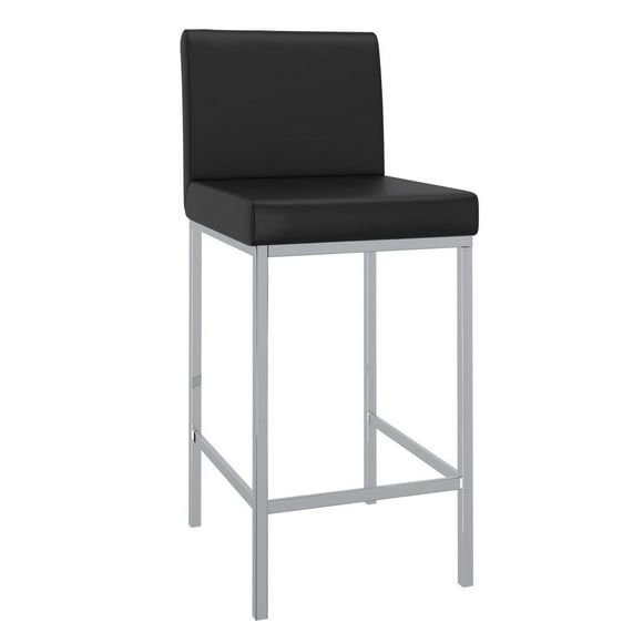 Ensemble de deux tabourets de comptoir contemporains de 26 po, noir