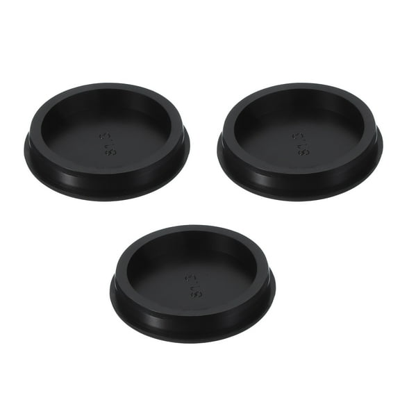 Uxcell 3 Pcs T Shaped Silicone Plug, Dia 80 mm/3.15 Inch Elastic Waterproof Silicone Plug Reusable Bottle Stopper Sealing Round Hole Plug for Pipes Equipment, Black