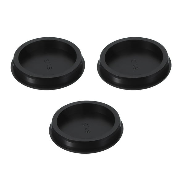 Uxcell 3 Pcs Tapón de Silicona en Forma de T, Diámetro 80 mm/3.15 Pulgadas, Tapón de Silicona Impermeable Reutilizable para Sellar Agujeros Redondos en Equipos de Tuberías, Negro