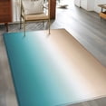 thumbnail image 2 of Hallway Runner Rug 2.7'x5',Teal Beige Ombre Cream Long Non-slip Runner Rugs,Modern Turquoise Abstract Art Aesthetics Outdoor Indoor Throw Floor Carpet Mat for Living Room/Bedroom/Kitchen/Laundry, 2 of 9