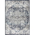 thumbnail image 3 of Hauteloom Monaco Collection Living Room, Bedroom Oriental Area Rug - Traditional Look Carpet - Vintage Distressed - Gray, Blue, Navy - 8'10" x 12', 3 of 17