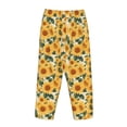 thumbnail image 5 of Haiem Green Leaf Sunflower Women's Pajama Pants Ultra Lightweight Pjs Bottoms Sleepwear Bottom Pants With Pocket Drawstring-X-Large, 5 of 7