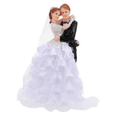 MLINS 1 Pc Charming Couple Cake Topper for Wedding and Party Decoration (Type A)