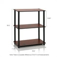 thumbnail image 5 of Furinno 10024DC/BK Turn-N-Tube 3-Tier Compact Multipurpose Shelf Display Rack, Dark Cherry, 5 of 12